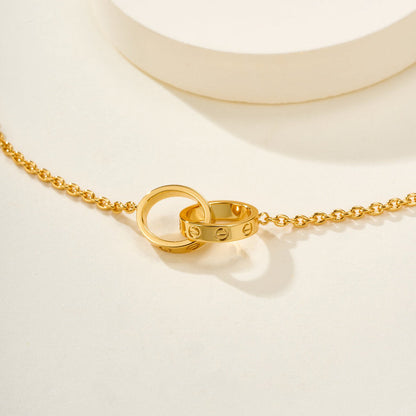 [Triumph Jewelry]LOVE BRACELET DOUBLE RING