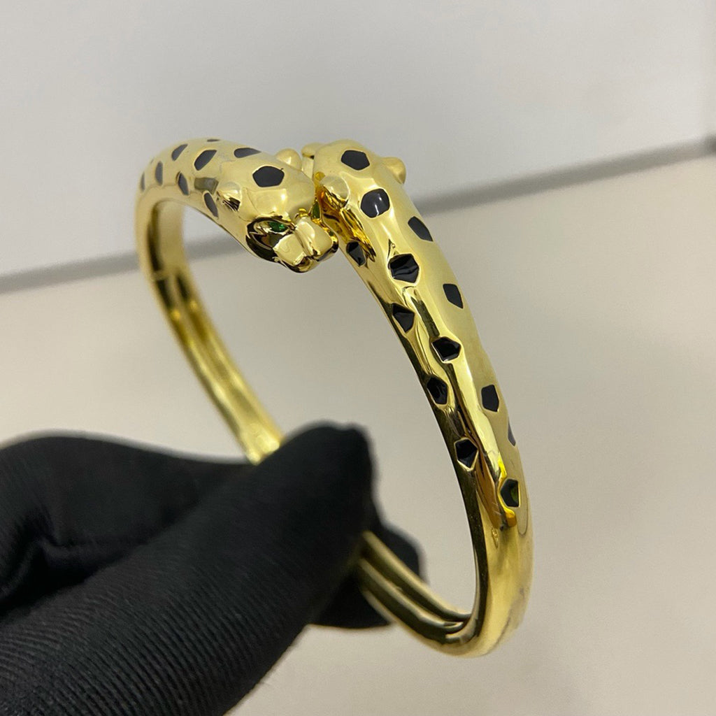 [Triumph Jewelry]PANTHERE DOUBLE HEADED OPEN BRACELET