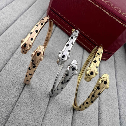 [Triumph Jewelry]PANTHERE DOUBLE HEADED OPEN BRACELET