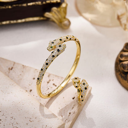 [Triumph Jewelry]PANTHERE DOUBLE HEADED FULL DIAMOND  RING