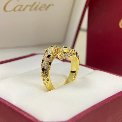 [Triumph Jewelry]PANTHERE DOUBLE HEADED FULL DIAMOND  RING