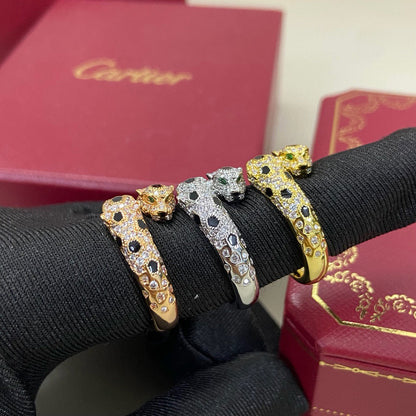 [Triumph Jewelry]PANTHERE DOUBLE HEADED FULL DIAMOND  RING