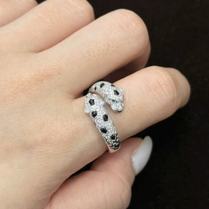 [Triumph Jewelry]PANTHERE DOUBLE HEADED FULL DIAMOND  RING