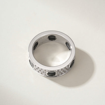 [Triumph Jewelry]LOVE RING 5.5MM DIAMONDS PAVED CERAMIC