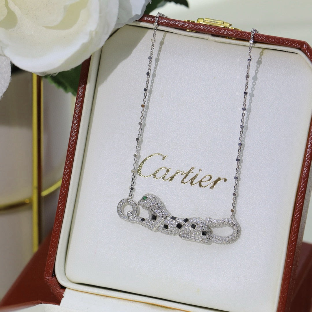 [Triumph Jewelry]PANTHERE PAVED DIAMOND NECKLACE