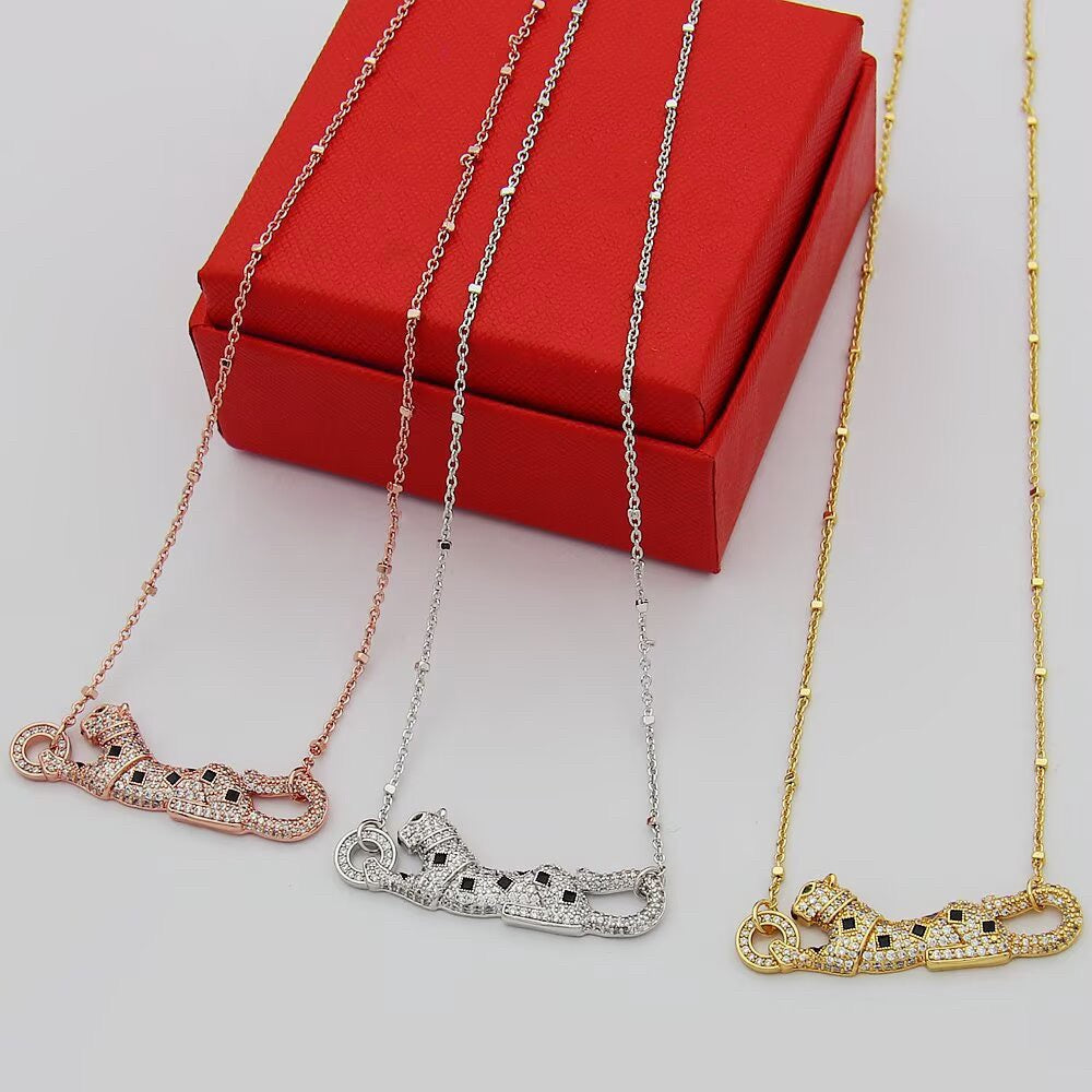 [Triumph Jewelry]PANTHERE PAVED DIAMOND NECKLACE
