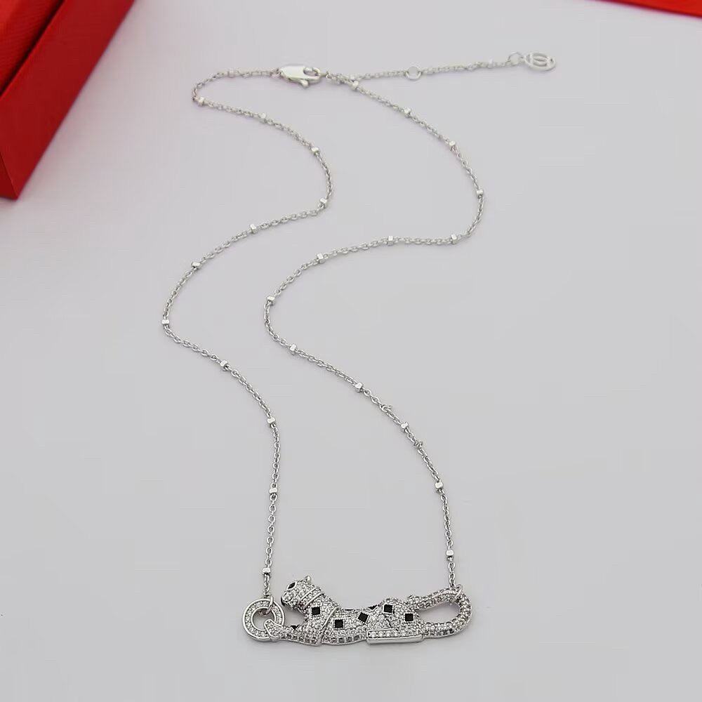 [Triumph Jewelry]PANTHERE PAVED DIAMOND NECKLACE