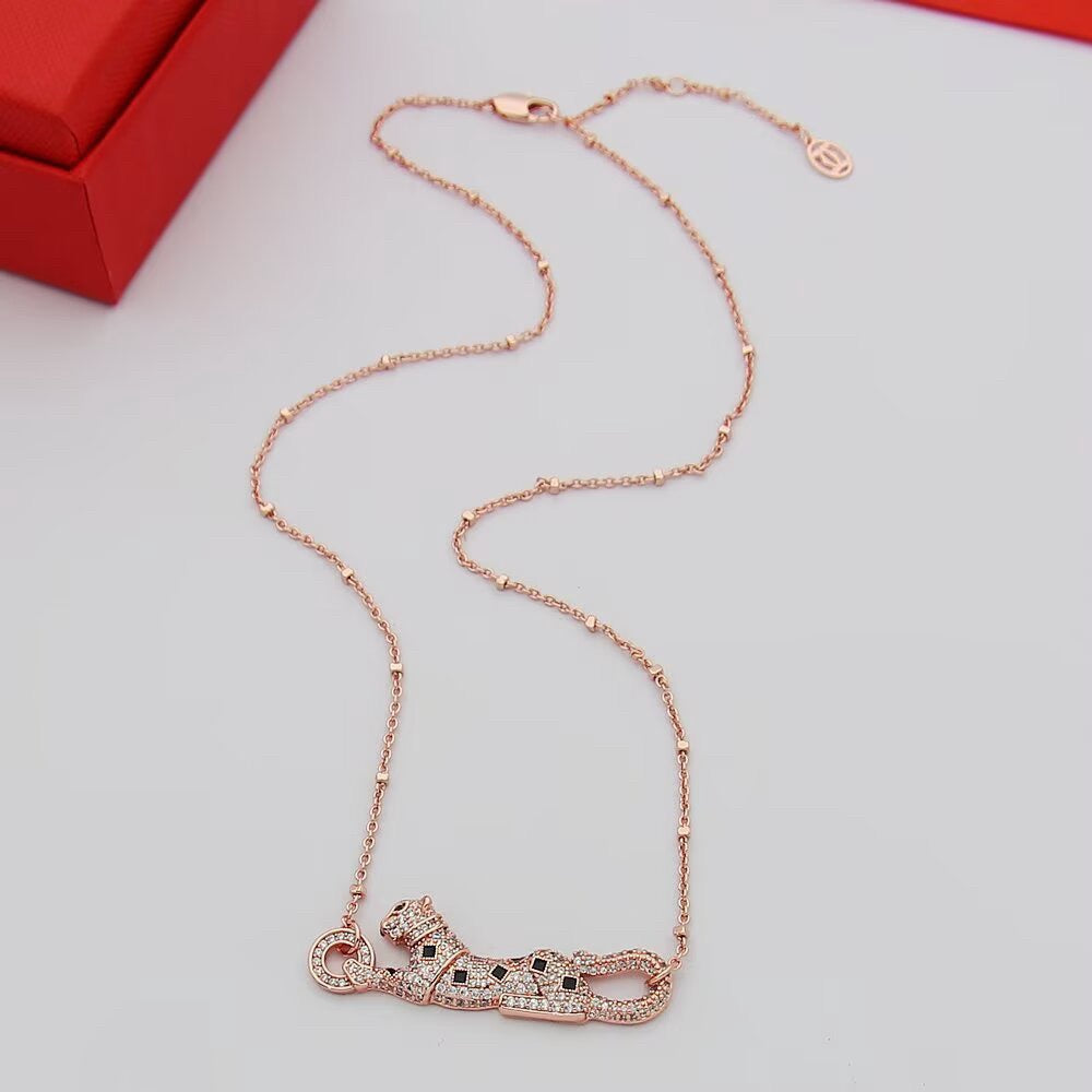[Triumph Jewelry]PANTHERE PAVED DIAMOND NECKLACE