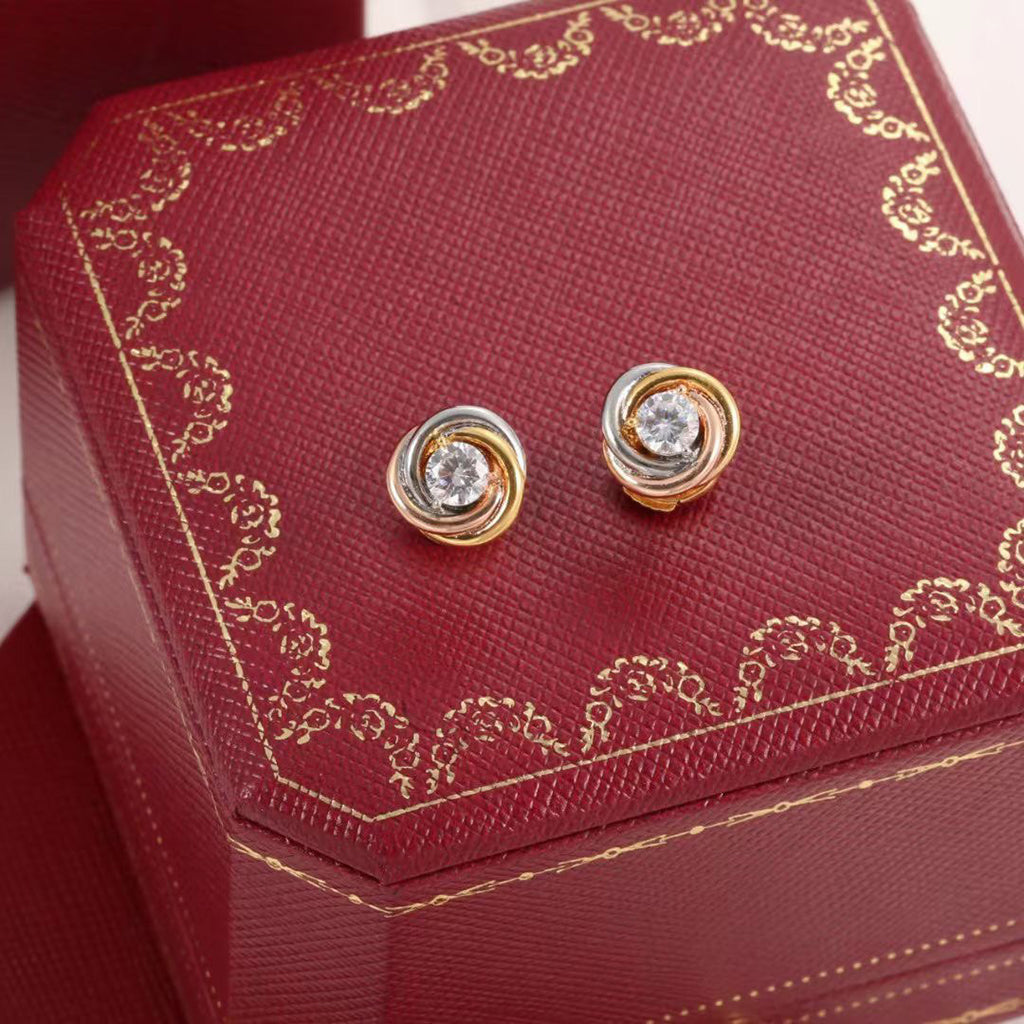 [Triumph Jewelry]TRINITY STUD DIAMOND EARRINGS