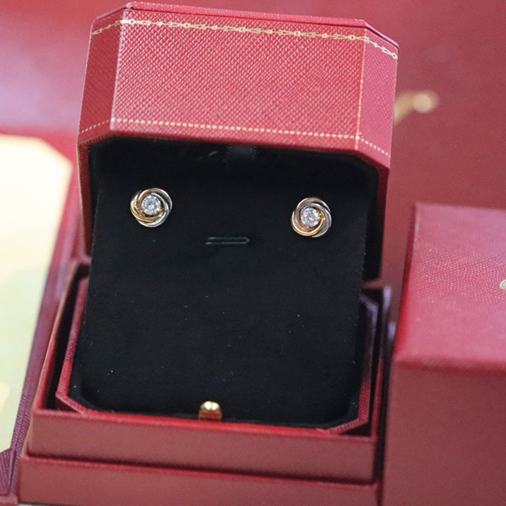 [Triumph Jewelry]TRINITY STUD DIAMOND EARRINGS