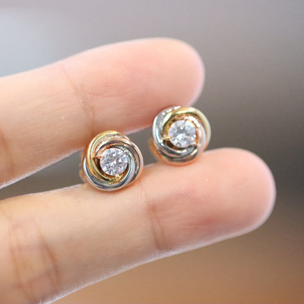 [Triumph Jewelry]TRINITY STUD DIAMOND EARRINGS