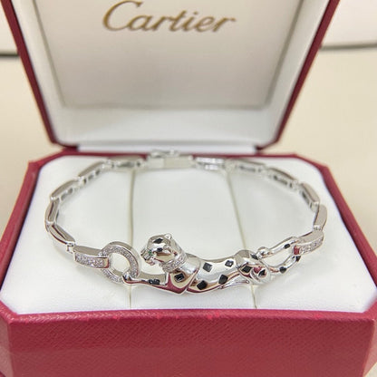 [Triumph Jewelry]PANTHERE HALF DIAMOND ON CHAIN BRACELET