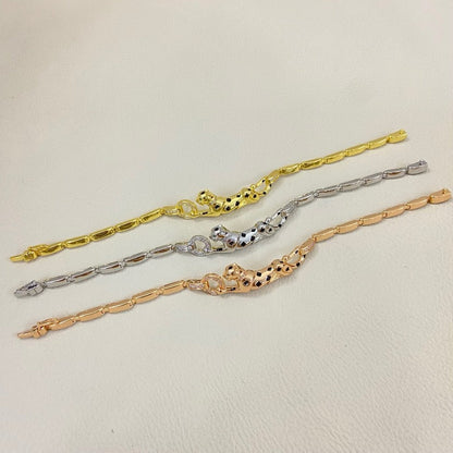 [Triumph Jewelry]PANTHERE HALF DIAMOND ON CHAIN BRACELET