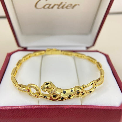 [Triumph Jewelry]PANTHERE HALF DIAMOND ON CHAIN BRACELET