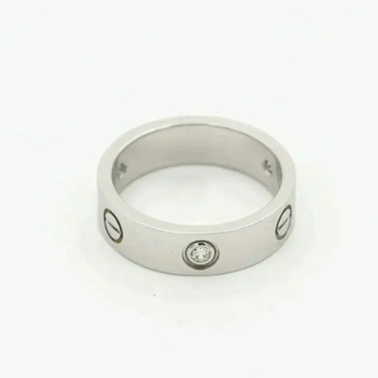 [Triumph Jewelry]LOVE RING 5.5MM 3 DIAMONDS SILVER