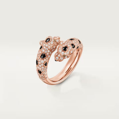 [Triumph Jewelry]PANTHERE DOUBLE HEADED FULL DIAMOND  RING
