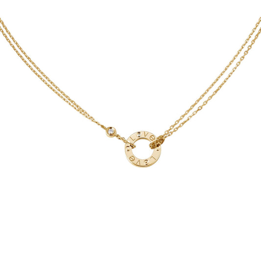 [Triumph Jewelry]LOVE NECKLACE 16MM 2 DIAMONDS