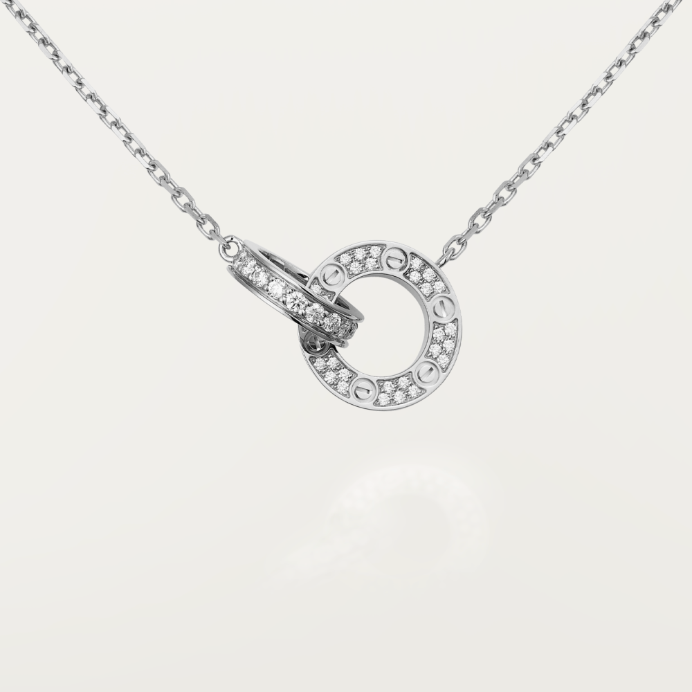 [Triumph Jewelry]LOVE  FULL DIAMOND PENDANT NECKLACE