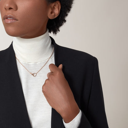 [Triumph Jewelry]LOVE DOUBLE RING NECKLACE