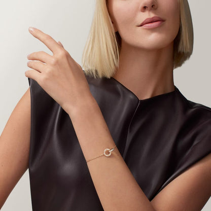 [Triumph Jewelry]LOVE DOUBLE RING FULL DIAMOND BRACELET