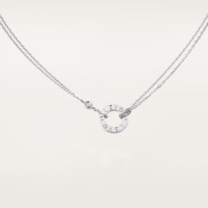 [Triumph Jewelry]LOVE NECKLACE 16MM 2 DIAMONDS