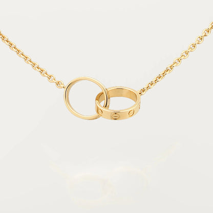 [Triumph Jewelry]LOVE DOUBLE RING NECKLACE