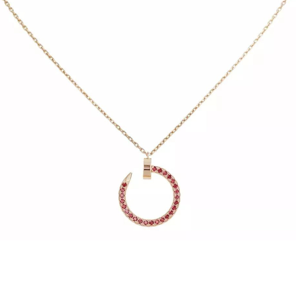 [Triumph Jewelry]JUSTE NECKLACE RED FULL DIAMONDS