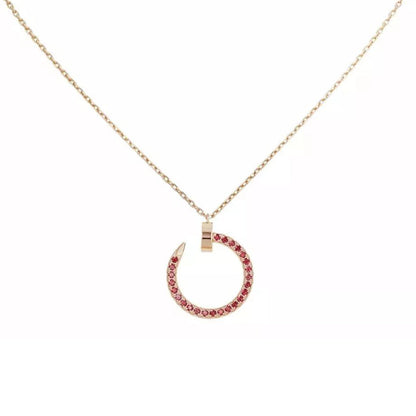 [Triumph Jewelry]JUSTE NECKLACE RED FULL DIAMONDS