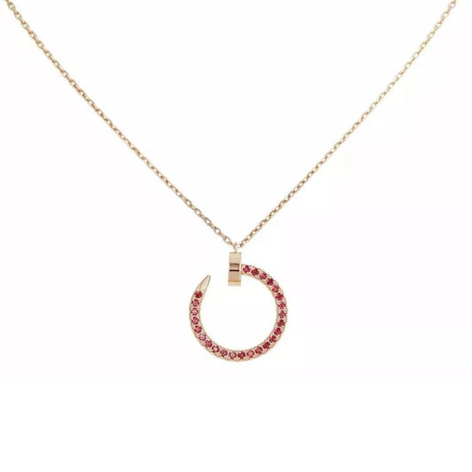 [Triumph Jewelry]JUSTE NECKLACE RED FULL DIAMONDS