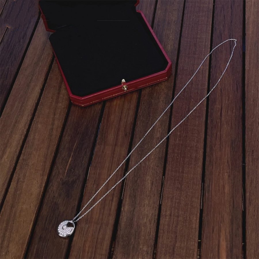 [Triumph Jewelry]AMULETTE SILVER FULL DIAMOND NECKLACE