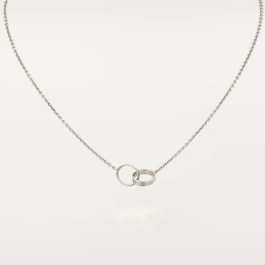[Triumph Jewelry]LOVE NECKLACE PINK GOLD AND SILVER