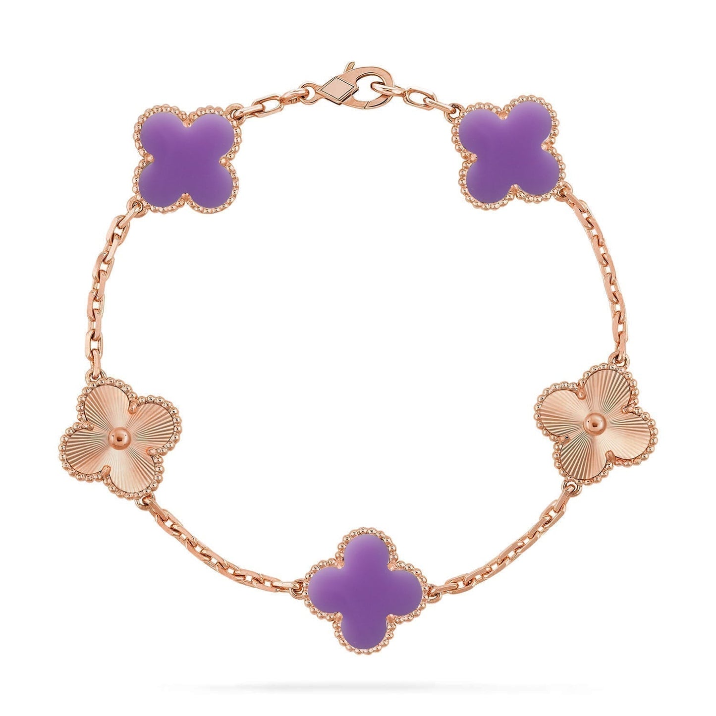 [Triumph Jewelry]CLOVER 5 MOTIF LIGHT PURPLE BRACELET COLLECTION