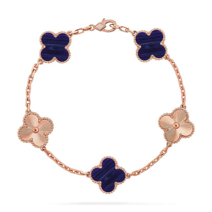 [Triumph Jewelry]CLOVER 5 MOTIF PURPLE STRIPES BRACELET COLLECTION