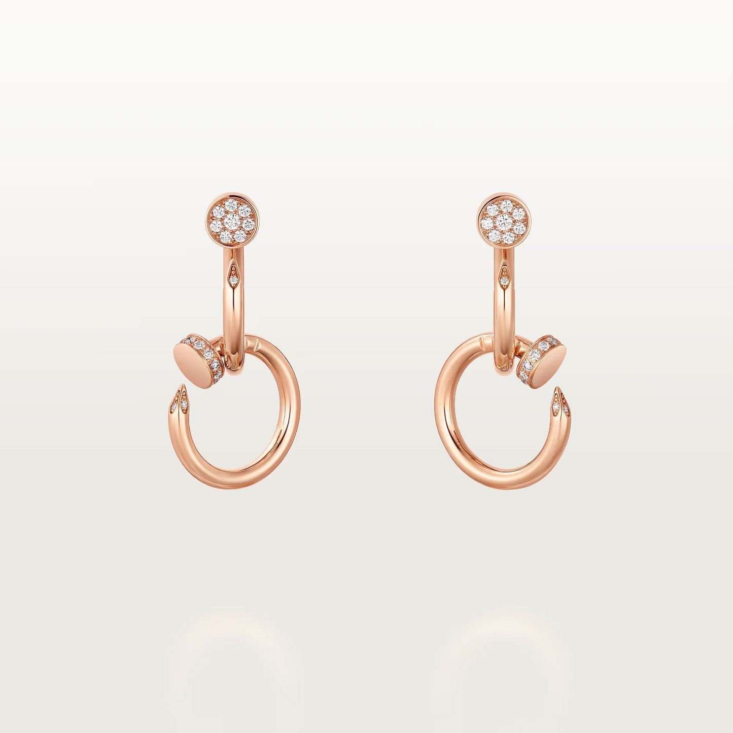[Triumph Jewelry]JUSTE HALF DIAMOND DOUBLE EARRINGS