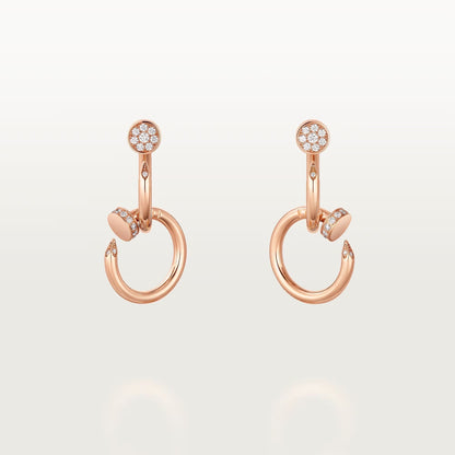 [Triumph Jewelry]JUSTE HALF DIAMOND DOUBLE EARRINGS