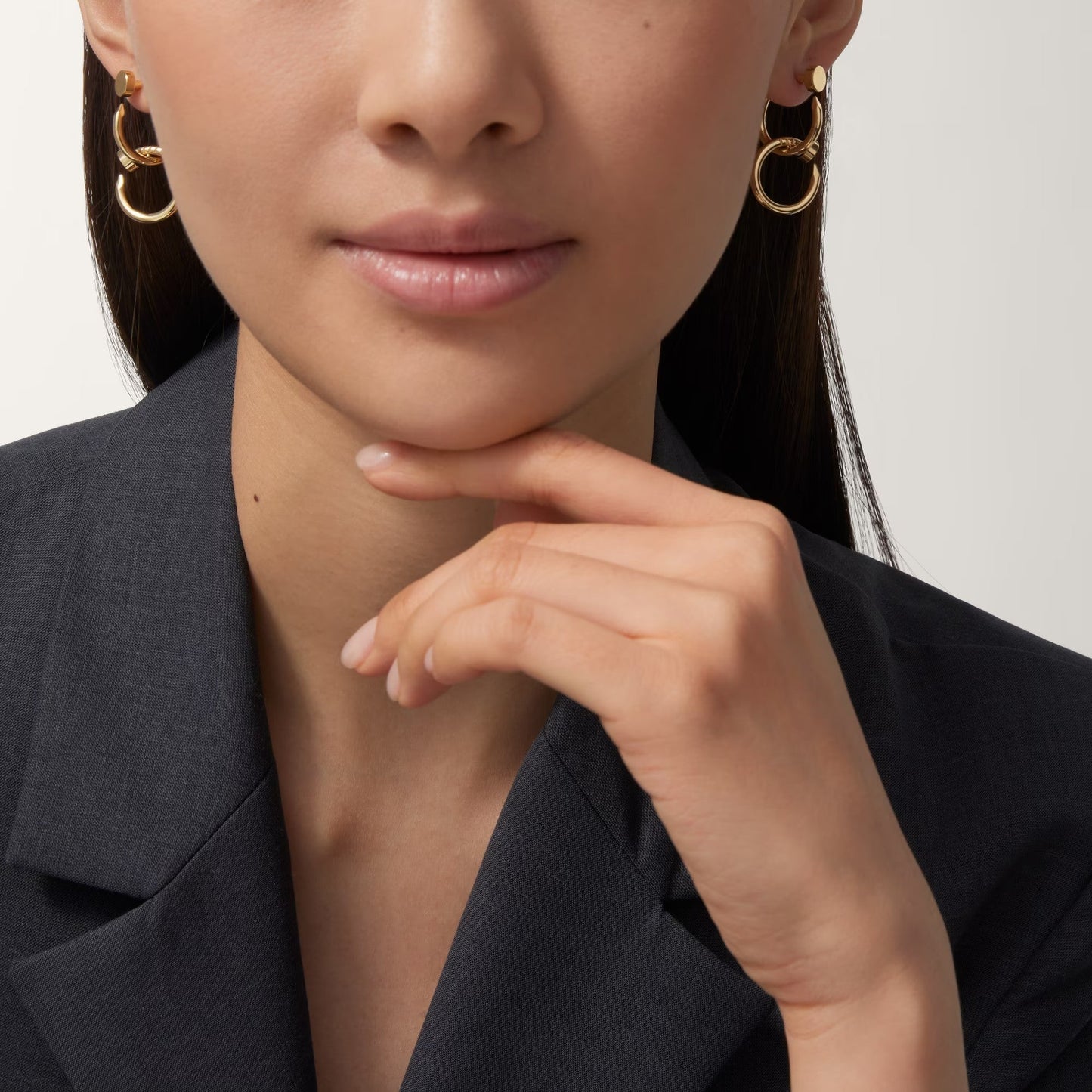 [Triumph Jewelry]JUSTE NO DIAMOND DOUBLE EARRINGS