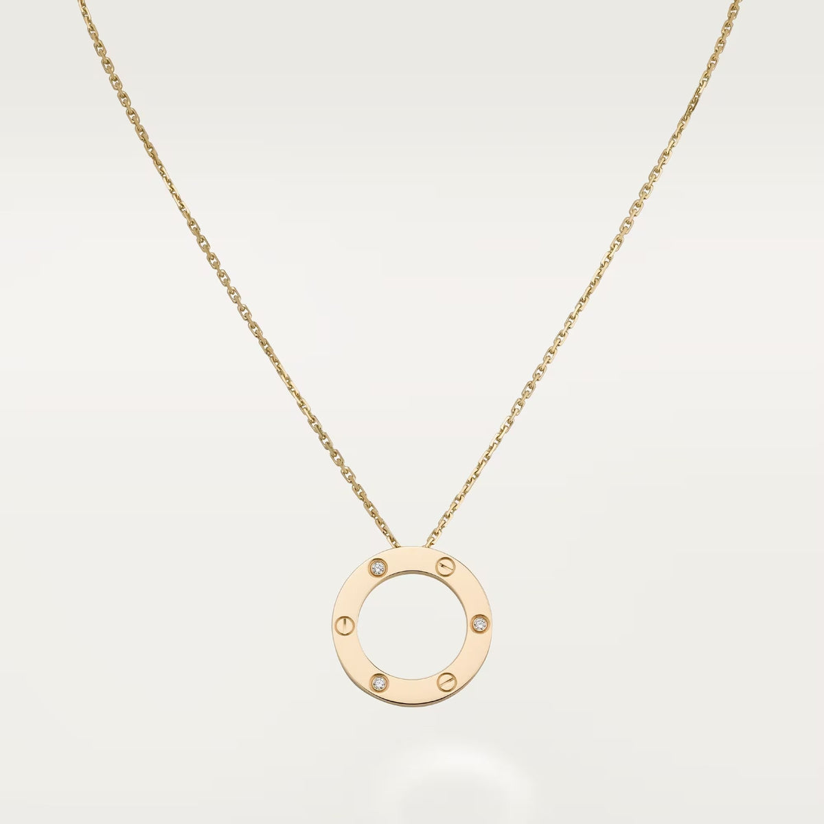 [Triumph Jewelry]LOVE NECKLACE 16MM 3 DIAMONDS