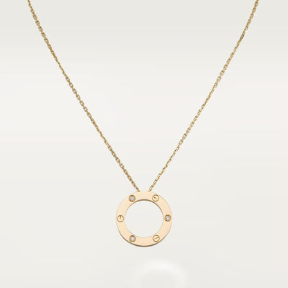 [Triumph Jewelry]LOVE NECKLACE 16MM 3 DIAMONDS