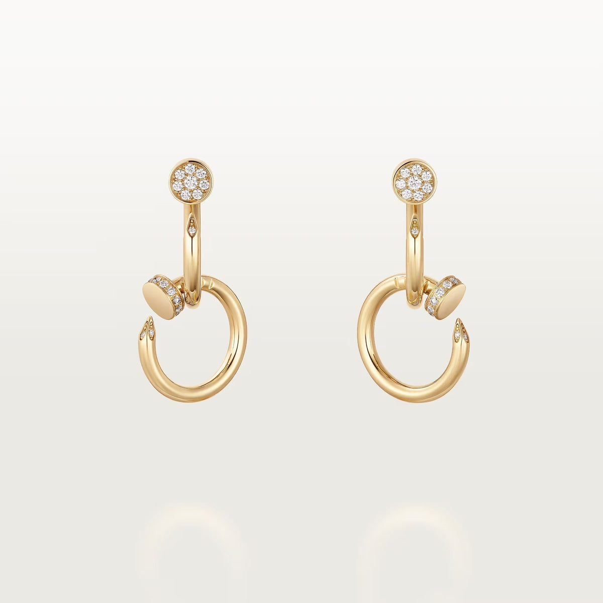 [Triumph Jewelry]JUSTE HALF DIAMOND DOUBLE EARRINGS