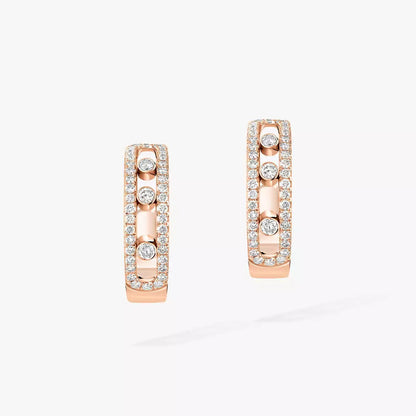 [Triumph Jewelry]Diamond Pave_ Hoop Earrings Move