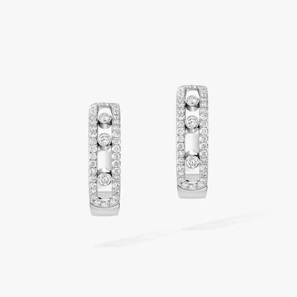 [Triumph Jewelry]Diamond Pave_ Hoop Earrings Move