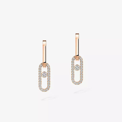 [Triumph Jewelry]Move Link Diamond Earrings
