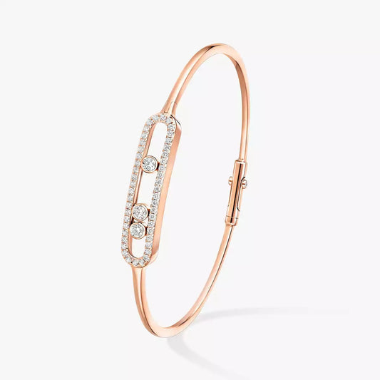 [Triumph Jewelry]Move Pavé Diamond Bangle Bracelet M