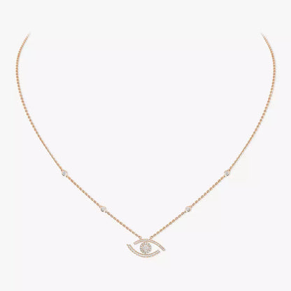 [Triumph Jewelry]Pave_ Diamond Necklace Lucky Eye