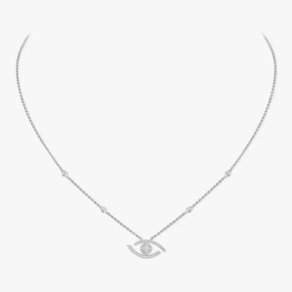 [Triumph Jewelry]Pave_ Diamond Necklace Lucky Eye