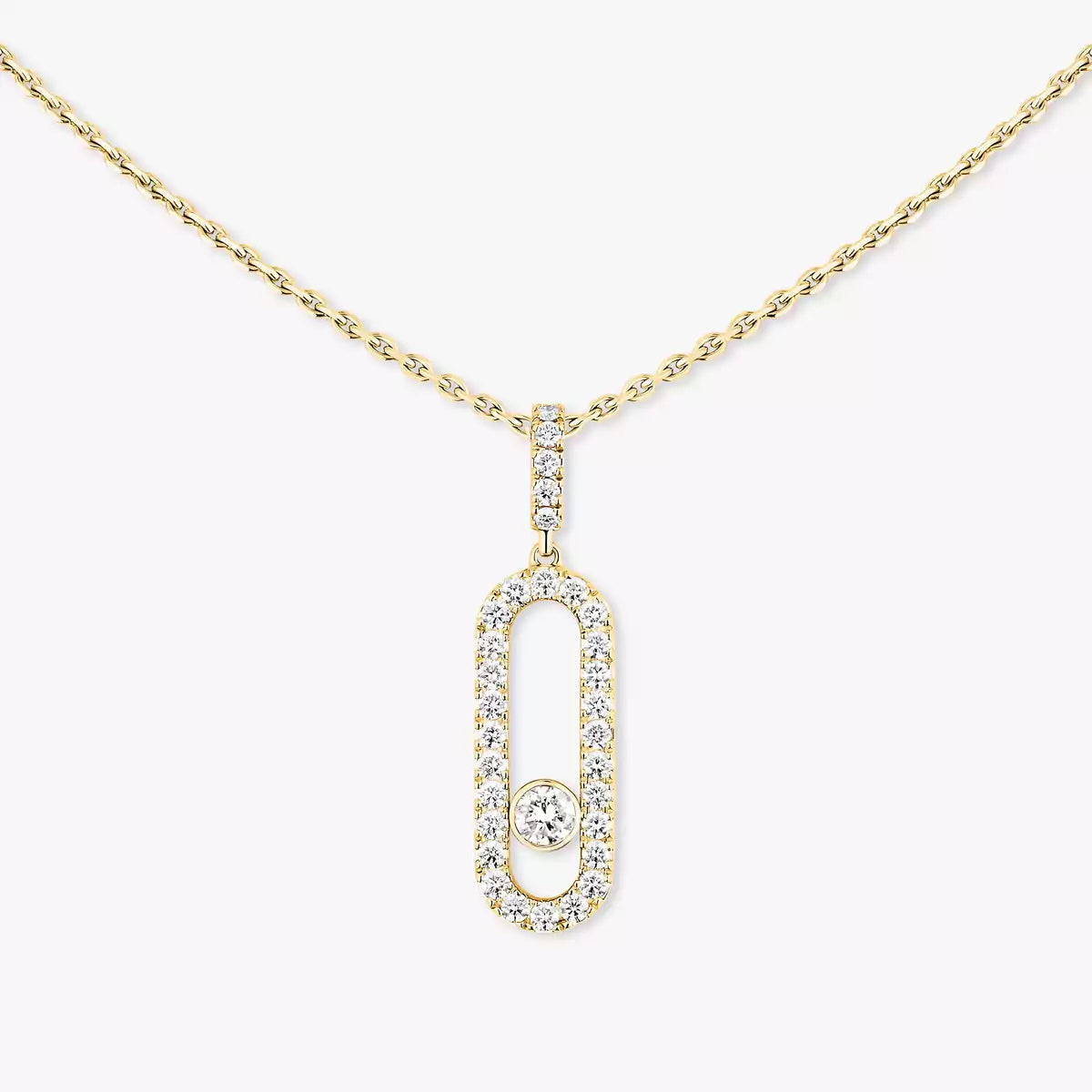 [Triumph Jewelry]Move Uno Diamond Necklace in Rose Gold
