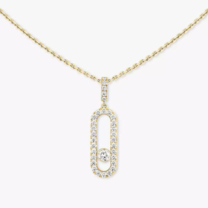 [Triumph Jewelry]Move Uno Diamond Necklace in Rose Gold