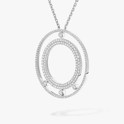 [Triumph Jewelry]Move Romane Long Pave_-Set Diamond Necklace