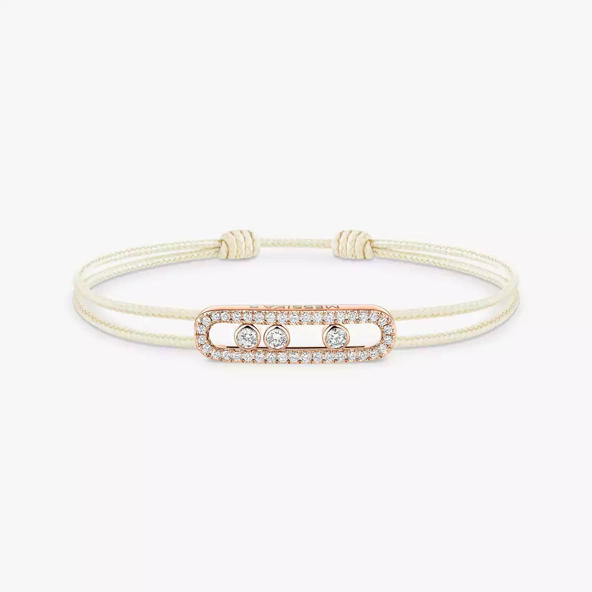 [Triumph Jewelry]MK Care(s) pink cord pavé bracelet
