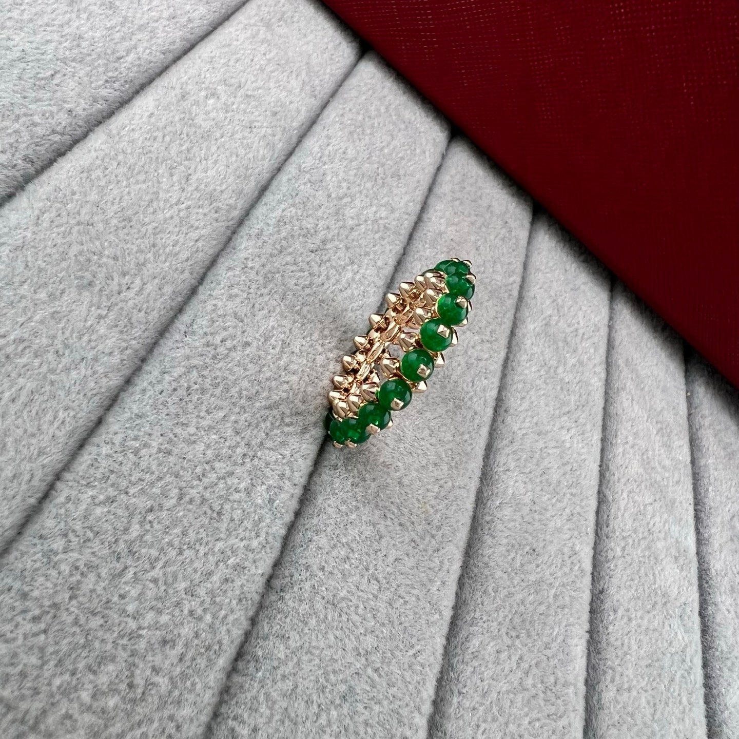 [Triumph Jewelry]PYRAMID COLORED STONE STUD RING